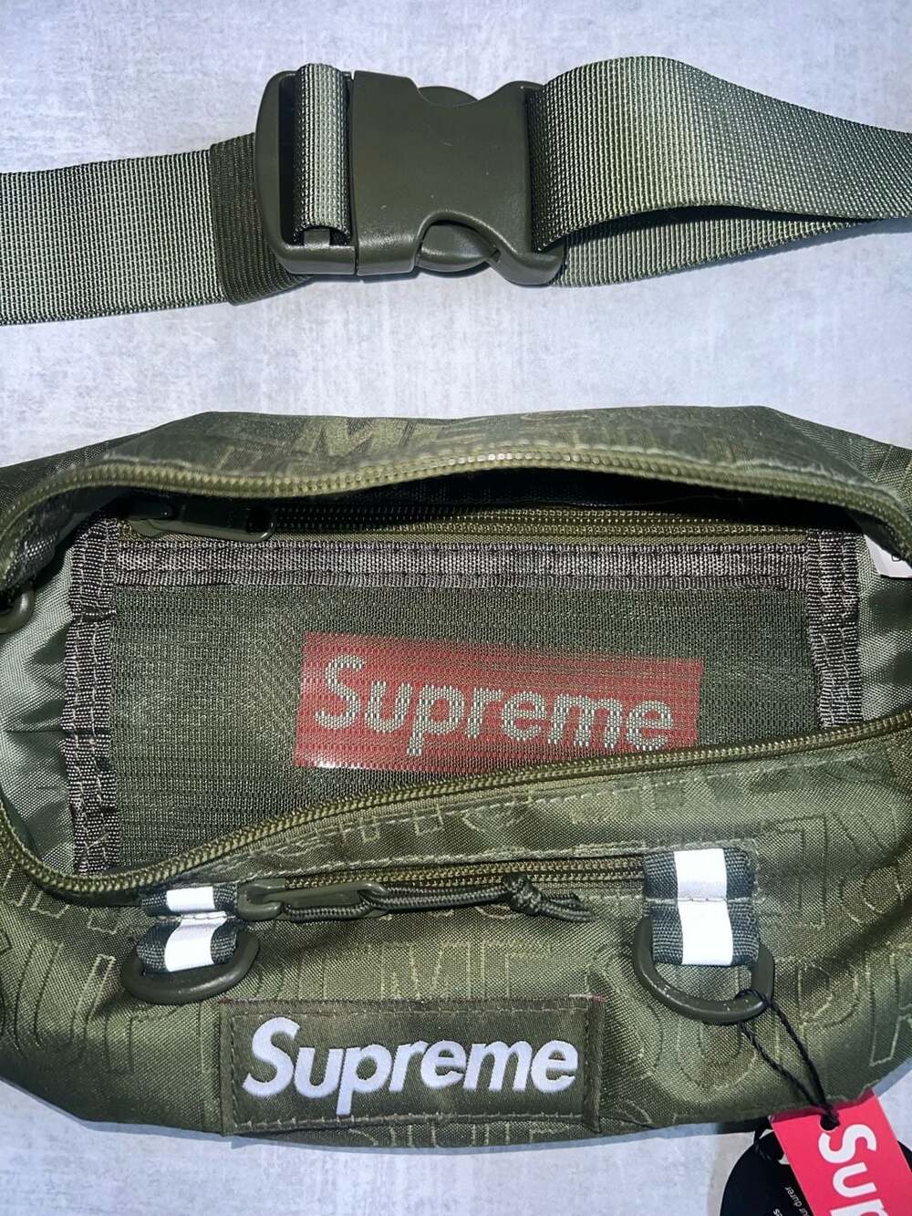 Rare Supreme Ss19 Waist Bag Olive Green Cordura - Gem